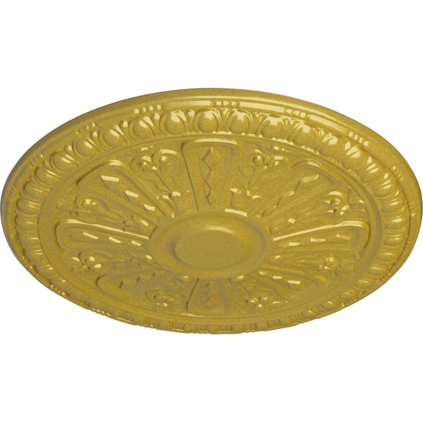 Raymond Ceiling Medallion (Fits Canopies Up To 5 3/8), Hand-Painted Rich Gold, 18OD X 1 1/4P